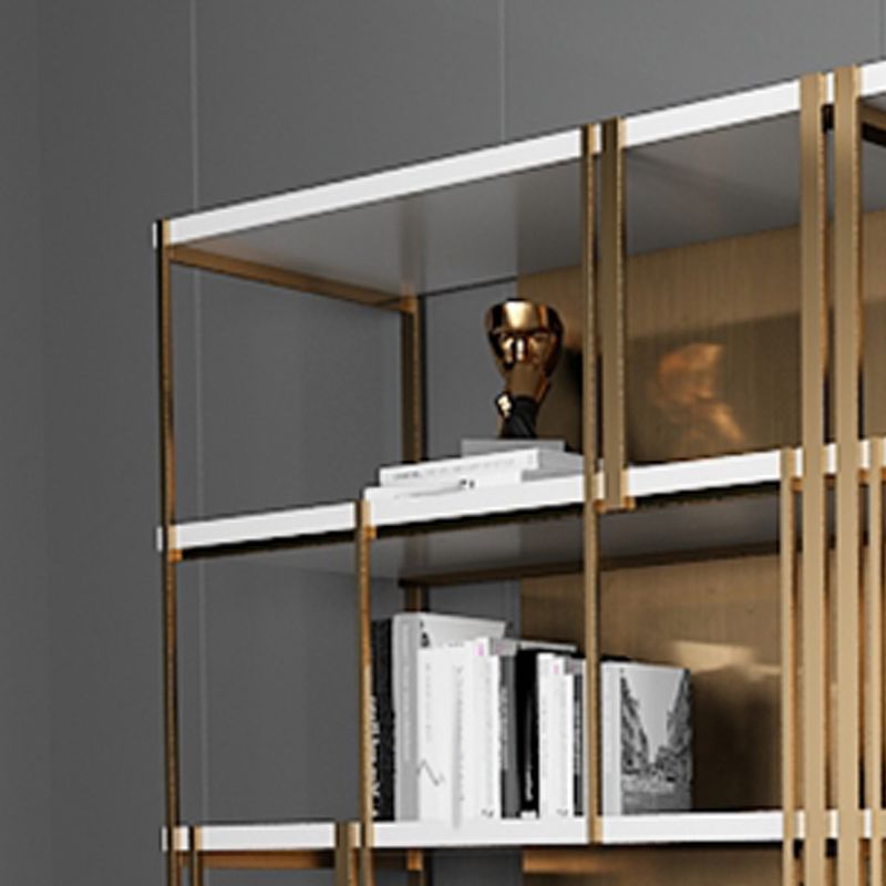 11.81"W 78.74"H Bookcase Glam Style Open Back Bookshelf for Study Room Home Office Clearhalo 'Bookcases' 'furn' 'furn_bookcases' 'Furniture' 'furniture_bookcases' 'kitchen' 'kitchen_bookcases' 'Living Room Furniture' 'Office Furniture' 1200x1200_20c3f5d6-c067-44d9-a5ec-b1505248de82