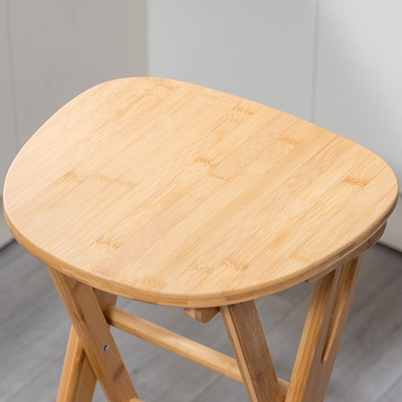 Contemporary Simple Counter Stools 24.5-inch Indoor Wood Fold Bar Stool