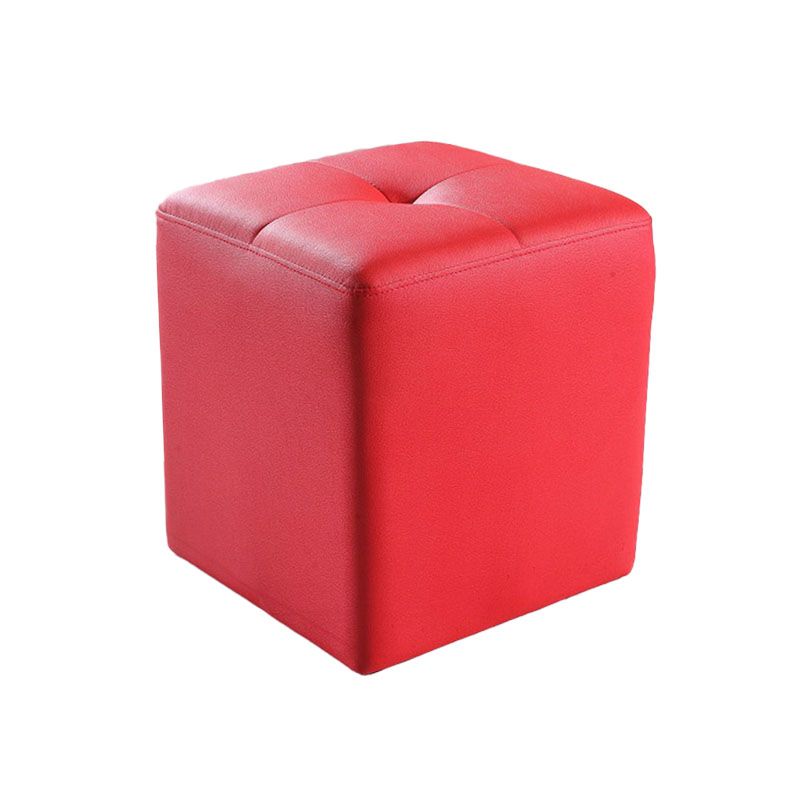 Leather Standard Stool Modern Style Simple Household Square Stool