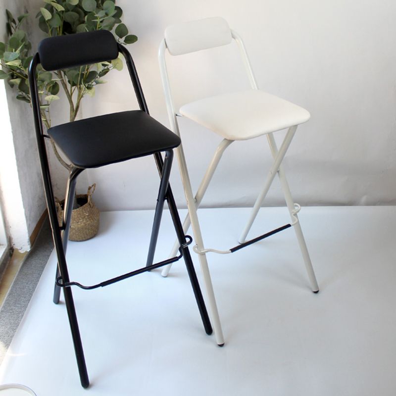 Contemporary Dining Stools Folding Bar Stools with Metal Base Clearhalo 'Bar Furniture' 'Bar Stools' 'bar_stools' 'furn' 'furn_bar_stools' 'Furniture' 'Kitchen & Dining Furniture' 1200x1200_20c5f208-d59a-4ed8-b0aa-d27dc4ba74e2
