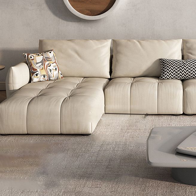 32 "h du milieu du siècle du milieu du siècle canapé canapé en cuir en cuir résistant à la teinture sectionnelle