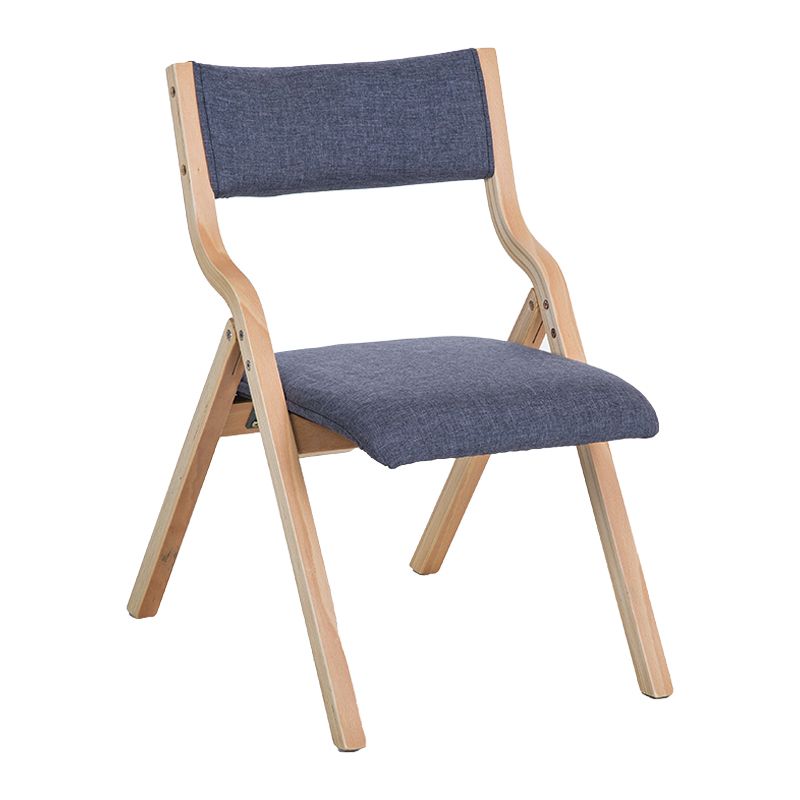 Contemporary Open Linen Side Chair Matte Finish Folding Dining Chair with Natural Legs Clearhalo ' kitchen&dining_furn' 'Dining Chairs' 'Dining Tables & Seating' 'dining_chair' 'furn' 'furn_dining_chair' 'Furniture' 'furniture_dining_chair' 'Kitchen & Dining Furniture' 'kitchen' 1200x1200_20c7b45a-0f3c-4133-a8ce-80663484d3ae