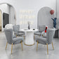 Glam 1/5 Pieces Dining Set Circular Stone Dining Table for Dining Room Clearhalo 'Dining Room Sets' 'Dining Tables & Seating' 'dining_room_set' 'furn' 'furn_dining_room_set' 'Furniture' 'furniture_dining_room_set' 'Kitchen & Dining Furniture' 1200x1200_20c85cc8-1dc3-4fac-b1a2-b8c1b8fa0cf8