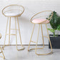 Glam Metal Bar and Counter Stool Low Back Stool with Gold Sled Base Clearhalo 'Bar Furniture' 'Bar Stools' 'bar_stools' 'furn' 'furn_bar_stools' 'Furniture' 'furniture_bar_stools' 'Kitchen & Dining Furniture' 1200x1200_20c9ef78-8c58-409c-9327-fab2cfb08b5e