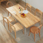 Natural Finish Dining Table Set with Acrylic Base 1/2/5/7 Pcs Ash Wood Dinette Set Clearhalo 'Dining Room Sets' 'Dining Tables & Seating' 'dining_room_set' 'furn' 'furn_dining_room_set' 'Furniture' 'Kitchen & Dining Furniture' 1200x1200_20ca18a1-ff16-41ac-bffc-c822deb73f14