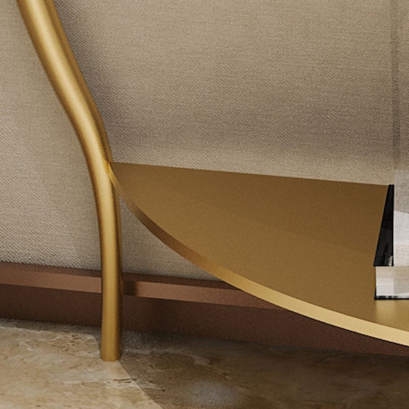 Glam Hall Console Table with 3 Legs 1-shelf Slate Moon Console Table Clearhalo 'Console Tables' 'console_tables' 'Entry & Mudroom Furniture' 'furn' 'furn_console_tables' 'Furniture' 1200x1200_20cae30c-91a6-405a-abee-ab7c91621f67