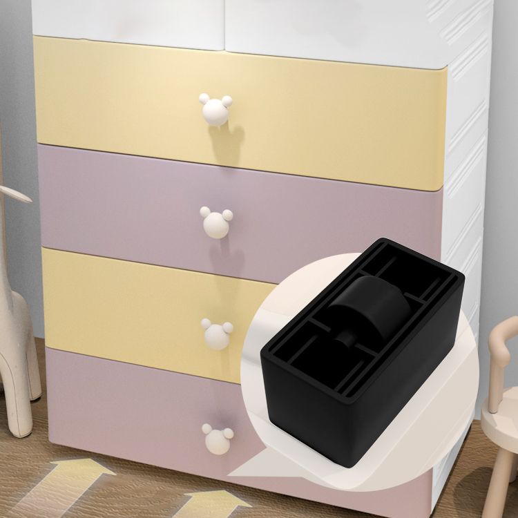 Plastic Non-Hanging Cabinet Contemporary Matte Finish Armoire