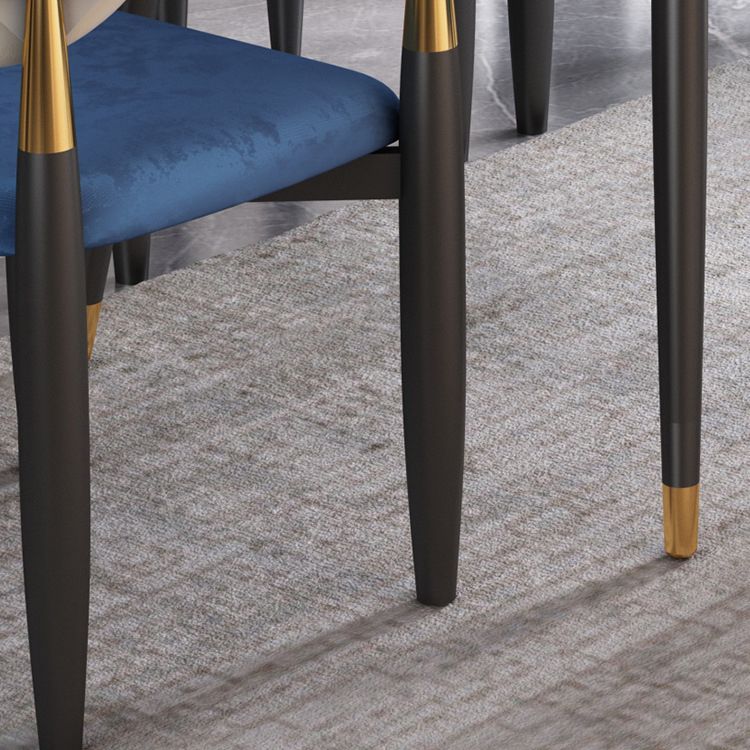 Contemporary Upholstered Home Arm Chair Open Back Matte Finish Dining Chair Clearhalo ' kitchen&dining_furn' 'Dining Chairs' 'Dining Tables & Seating' 'dining_chair' 'furn' 'furn_dining_chair' 'Furniture' 'furniture_dining_chair' 'Kitchen & Dining Furniture' 'kitchen' 1200x1200_20cb3eaf-174b-4d43-966c-8bb07e5629a1