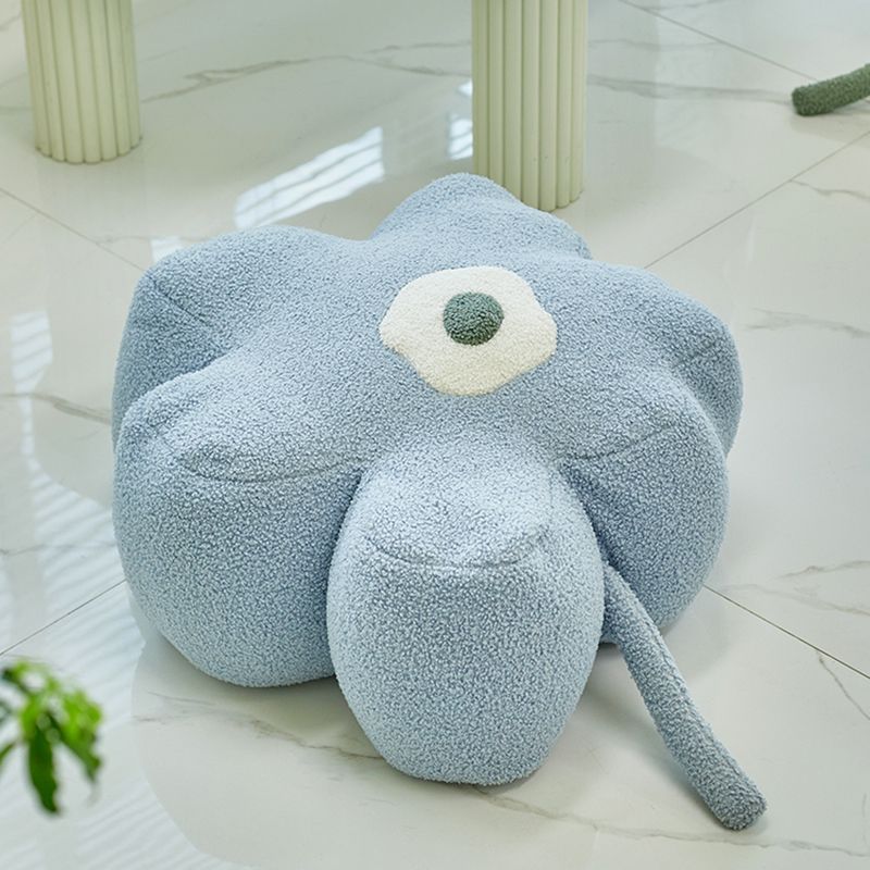 Modern Pouf Ottoman Velvet Upholstered Tear Resistant Flower Shape Ottoman