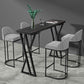 Stone Bar Dining Table Industrial Bar Dining Table with Double Pedestal Base Clearhalo 'Bar Furniture' 'Bar Tables' 'bar_tables' 'furn' 'furn_bar_tables' 'Furniture' 'furniture_bar_tables' 'Kitchen & Dining Furniture' 1200x1200_20cec3fb-5db1-49ae-a108-cdaf54e0bdc3