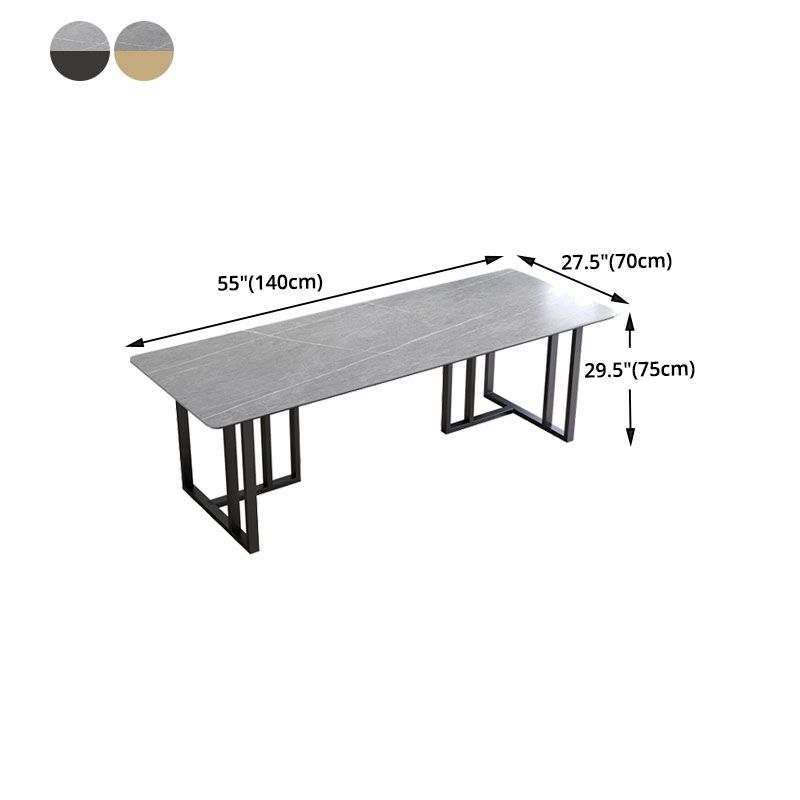 長方形のホームオフィスライティングデスクインダストリアルスタイルの石造りのオフィスデスク
