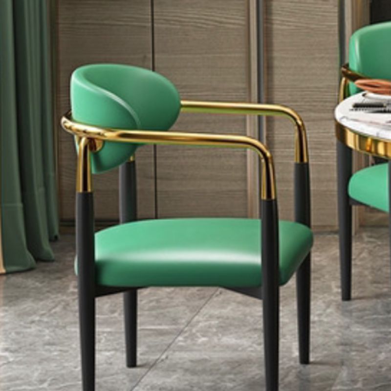 Contemporary Upholstered Arm Chair Open Back Dining Chair for Dining Room Clearhalo 'Dining Chairs' 'Dining Tables & Seating' 'dining_chair' 'furn' 'furn_dining_chair' 'Furniture' 'furniture_dining_chair' 'Kitchen & Dining Furniture' 1200x1200_20d004a7-7ca5-4f42-ac8c-a8f4ffc1e642