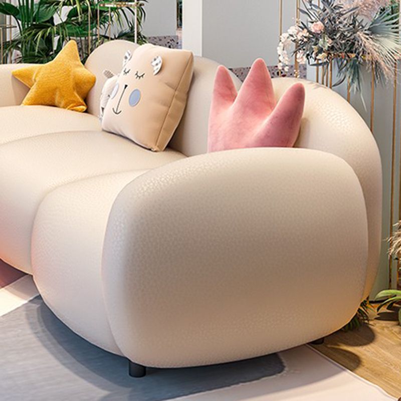 33,46 "W x 27,55" H divano a braccio quadrato in pelle finta