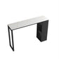 Table de comptoir de bar en pierre industrielle Table de comptoir de bar rectangulaire avec pieds en métal pour la cuisine