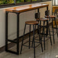 Industrial Wooden Bar Table Set 1/2/4/5 Pieces Rectangle Bar Table and Backless Bar Stools Clearhalo 'Bar Furniture' 'furn' 'furn_home_bar_bar_sets' 'Furniture' 'Home Bars & Bar Sets' 'home_bar_bar_sets' 'Kitchen & Dining Furniture' 1200x1200_20d13f6a-6ec7-4a7e-9575-25cbf41944f7