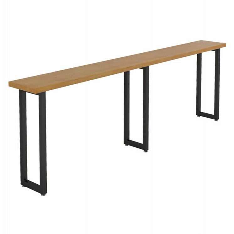 Solid Wood Bar Table Industrial Bar Dining Table with 3 Legs in Black Clearhalo 'Bar Furniture' 'Bar Tables' 'bar_tables' 'furn' 'furn_bar_tables' 'Furniture' 'furniture_bar_tables' 'Kitchen & Dining Furniture' 1200x1200_20d203c1-a27e-4303-950c-5ae38528f597