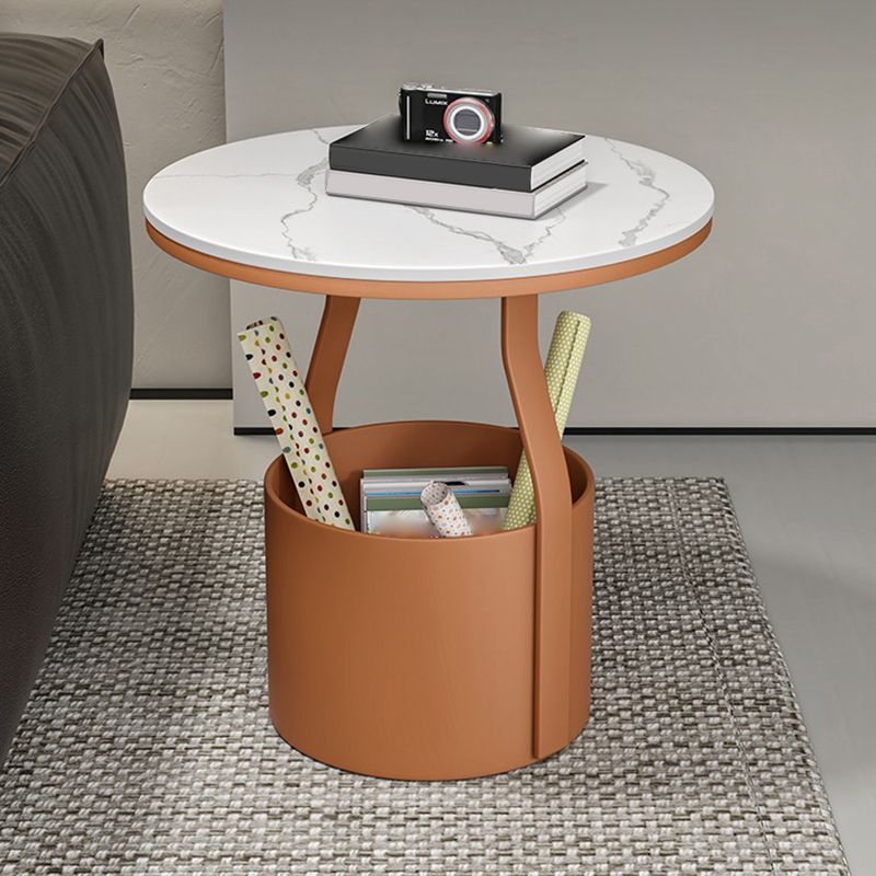 19.7" Storage Round Side Table Metal Drum Sofa Side Accent Table Clearhalo 'Coffee & Accent Tables' 'End & Side Tables' 'end_side_tables' 'furn' 'furn_end_side_tables' 'Furniture' 'Living Room Furniture' 1200x1200_20d23b50-f74c-40eb-bc26-b8a48b8182a0