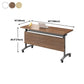 Bureau d'écriture rectangulaire pliant Modern Manufactured Wood Top Bureau avec roues lance-roues