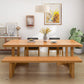Pine Wood Dining Table Contemporary Table with Double Pedestal Base Clearhalo 'Dining Tables & Seating' 'Dining Tables' 'dining_table' 'furn' 'furn_dining_table' 'Furniture' 'Kitchen & Dining Furniture' 1200x1200_20d4191f-77af-4576-ad07-2460d122e3d1