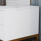Consola de TV con almacenamiento cerrado, mueble de madera estilo Glam, con cajones y puertas