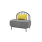Contemporary Grey Sofa with Yellow Pillow and Black Legs for Apartment