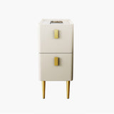 Stone Top Night Tisch moderne 22 Zoll H 2-Drawer Imitation Holz Nachttisch mit Beinen