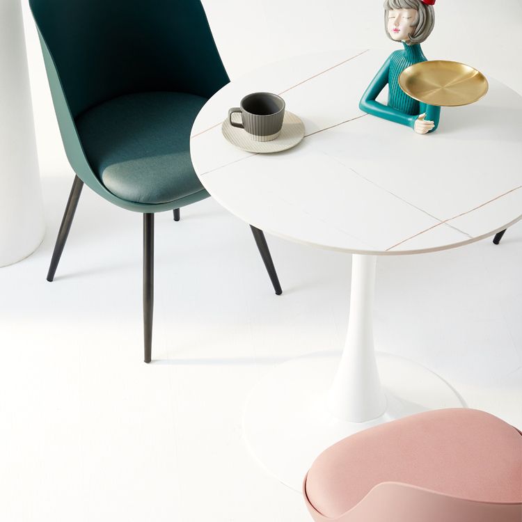 Leather Upholstered Armless Dining Chairs Solid Back Side Chairs with Metal Legs Clearhalo ' kitchen&dining_furn' 'Dining Chairs' 'Dining Tables & Seating' 'dining_chair' 'furn' 'furn_dining_chair' 'Furniture' 'furniture_dining_chair' 'Kitchen & Dining Furniture' 'kitchen' 1200x1200_20d764b8-ffb0-47e4-b8d7-b6de6e84b7e8