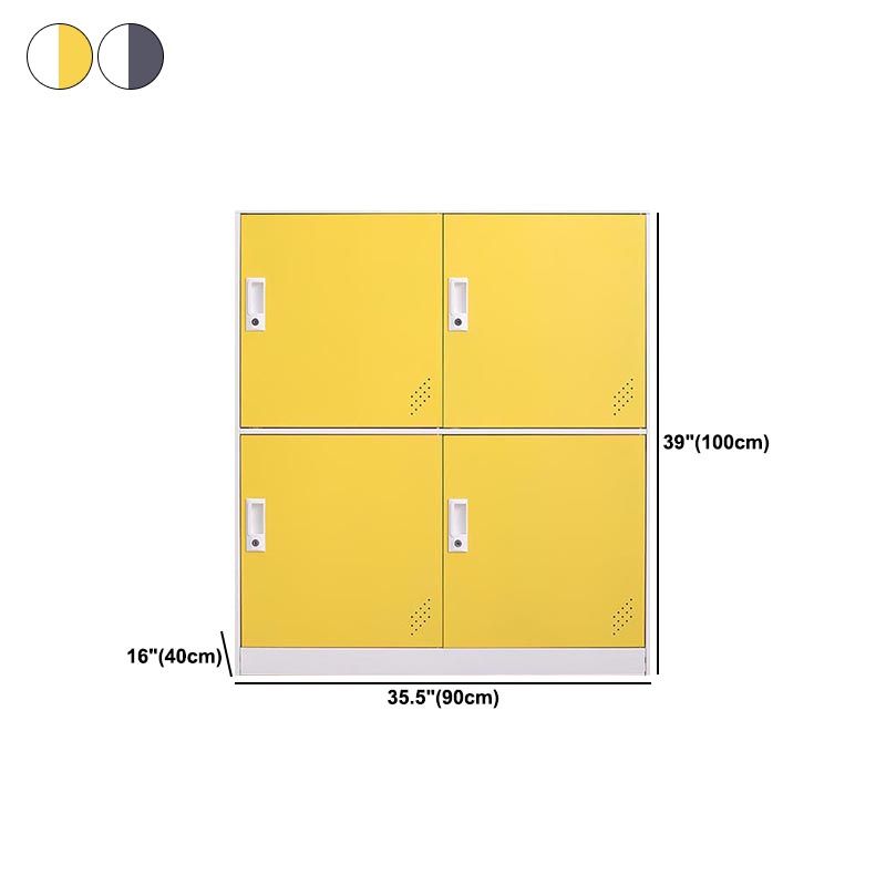 Hinged Steel Wardrobe Cabinet Contemporary Wardrobe Armoire for Home