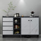 Moderno legno ingegnerizzato 39 "h sideboard buffet sala da pranzo buffet server in grigio