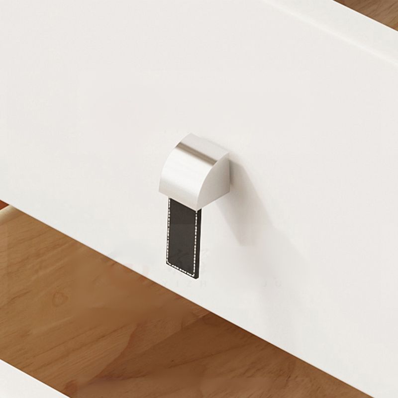 Modern Faux Leather Night Table 19'' Tall 2-Drawer Nightstand with Legs Clearhalo 'Bedroom Furniture' 'furn' 'furn_night_stand' 'Furniture' 'night_stand' 'Nightstands' 1200x1200_20d87fed-0d44-451d-85eb-bc420c4443c4