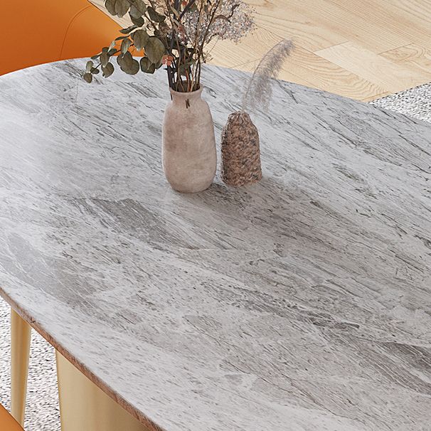 Luxury Sintered Stone Top Dining Table Oval Table with 3 Legs for Restaurant Clearhalo ' dining_table' 'Dining Tables & Seating' 'Dining Tables' 'furn' 'furn_dining_table' 'Furniture' 'furniture_dining_table' 'Kitchen & Dining Furniture' 'kitchen&dining_furn' 'kitchen' 'kitchen_dining_table' 1200x1200_20d8dacc-4de2-4b0c-b27b-e5fbec3c8740