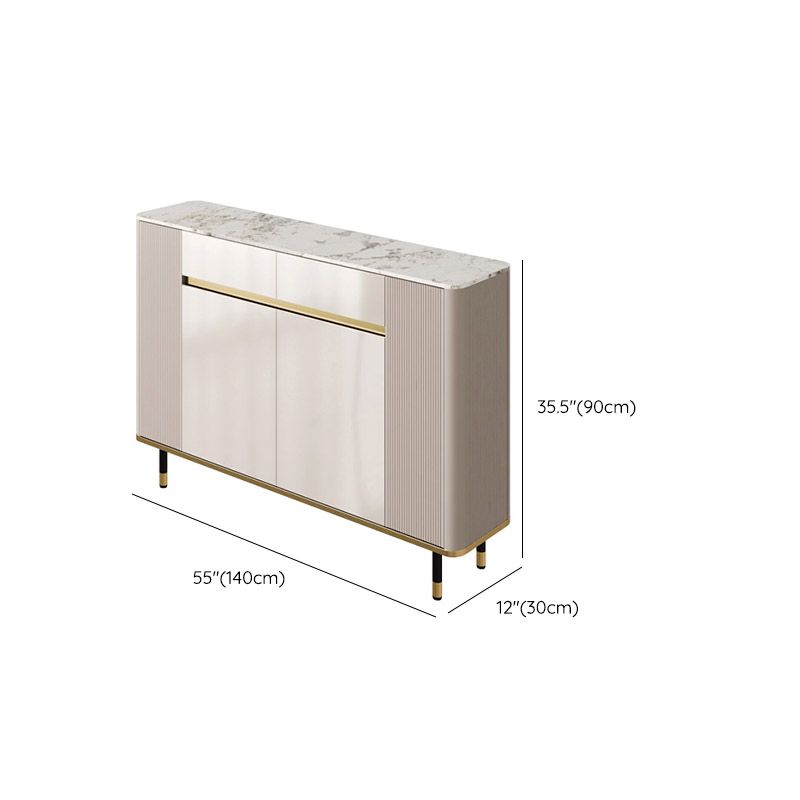 Glamstil Stone Top Sideboard Engineered Wood Side Board für Wohnzimmer