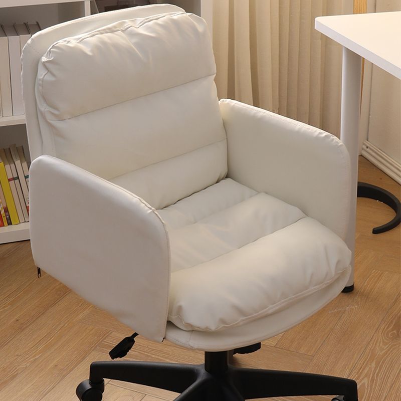 Modern Office Chair Armless Leather Adjustable Seat Height Swivel Chair with Wheels Clearhalo 'furn' 'furn_office_chair' 'Furniture' 'Office Chairs' 'Office Furniture' 'office_chair' 1200x1200_20da9356-7ef4-4607-a7c6-61a93c662fe5