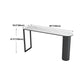 Modern Black Iron Bar Dining Table with White Stone Top Indoor Bistro Table Clearhalo 'Bar Furniture' 'Bar Tables' 'bar_tables' 'furn' 'furn_bar_tables' 'Furniture' 'furniture_bar_tables' 'Kitchen & Dining Furniture' 1200x1200_20dbea67-0669-4584-b4f6-6e4bfbfcfd76