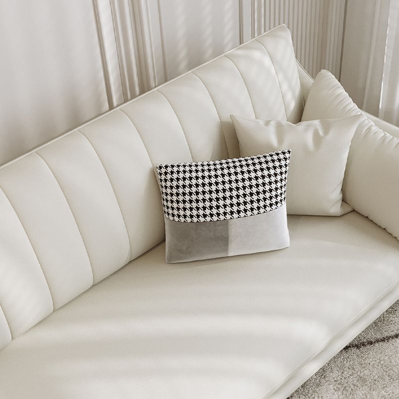 Pillow Top Arm Removable Cushions Sectional Sofa with Chaise in Beige