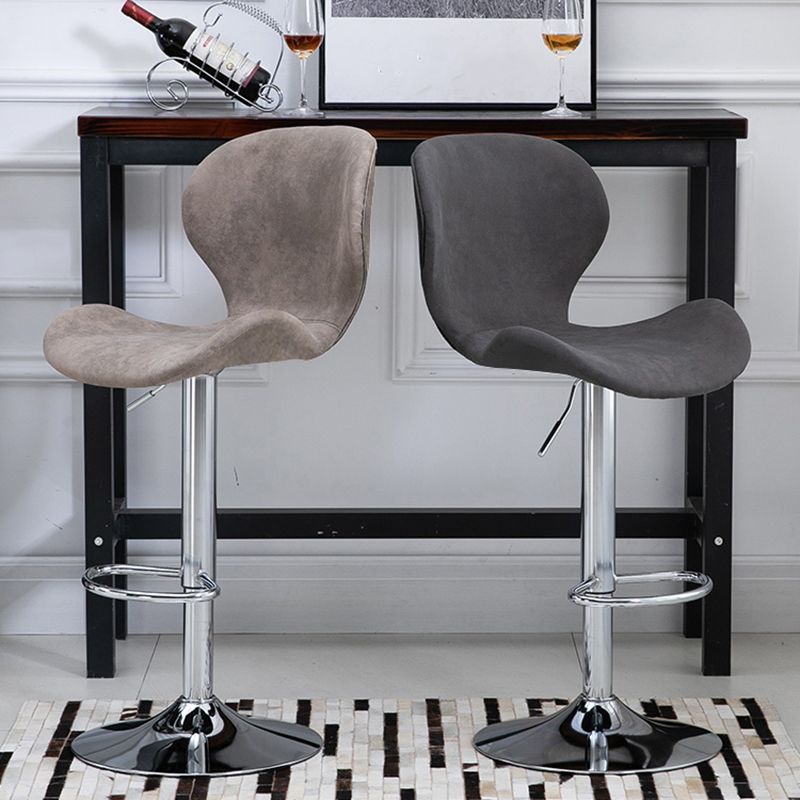 Nordic Indoor Barstool Metal Adjustable Swivel Tall Stool with Upholstered Clearhalo 'Bar Furniture' 'Bar Stools' 'bar_stools' 'furn' 'furn_bar_stools' 'furniture_bar_stools' 'Kitchen & Dining Furniture' 'kitchen&dining_furn' 'kitchen' 'kitchen_furn' Furniture' 1200x1200_20def2e0-0d32-41ed-9ee3-401897e56cfd
