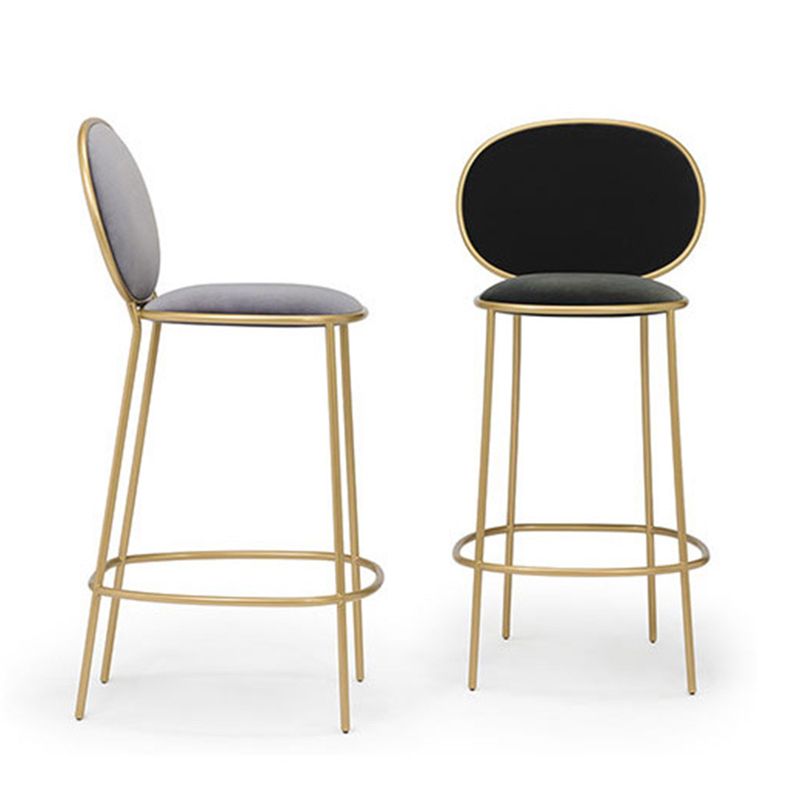 Contemporary Backrest Bar Stools Metal Barstool with Gold Legs Clearhalo 'Bar Furniture' 'Bar Stools' 'bar_stools' 'furn' 'furn_bar_stools' 'Furniture' 'Kitchen & Dining Furniture' 1200x1200_20dfc65c-5c07-4e98-b953-a3a77cd21f09