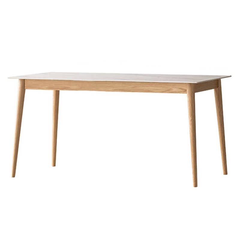 Modern Sintered Stone Dining Table Rectangular Table with Solid Wood Four-leg Clearhalo ' dining_table' 'Dining Tables & Seating' 'Dining Tables' 'furn' 'furn_dining_table' 'Furniture' 'furniture_dining_table' 'Kitchen & Dining Furniture' 'kitchen&dining_furn' 'kitchen' 'kitchen_dining_table' 1200x1200_20e0ec1b-6616-49b5-aae9-430a8c7fc151
