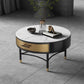 Luxurious Slate Round Top Coffee Table Set with Storage Drawer Clearhalo 'Coffee & Accent Tables' 'Coffee Tables' 'coffee_tables' 'furn' 'furn_coffee_tables' 'Furniture' 'Living Room Furniture' 1200x1200_20e0fab9-4227-4021-ab45-93b3e9a4ae90