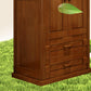 Modern Wardrobe Armoire Solid Wood Wardrobe Cabinet with Doors and Drawer