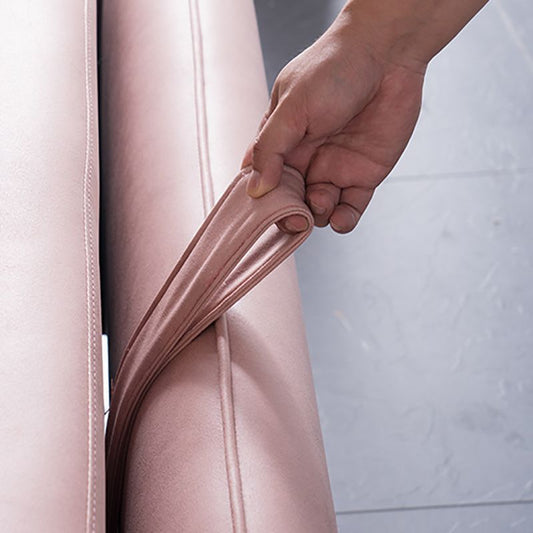 Solid Color Sofa Bed Leather Sofa Square Arm Sofa Bed for Apartment