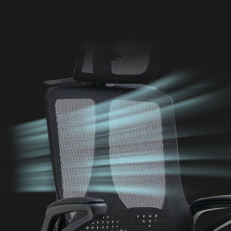 Chaise de bureau moderne chaise de bureau à armes rembourrées à air houstoute avec roues