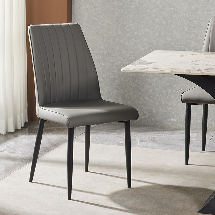 Contemporary Style Upholstered Dining Side Chair Solid Back Armless Chair for Home Use Clearhalo ' kitchen&dining_furn' 'Dining Chairs' 'Dining Tables & Seating' 'dining_chair' 'furn' 'furn_dining_chair' 'Furniture' 'furniture_dining_chair' 'Kitchen & Dining Furniture' 'kitchen' 1200x1200_20e5ee1d-bce9-4f61-94fd-cd186ba016af