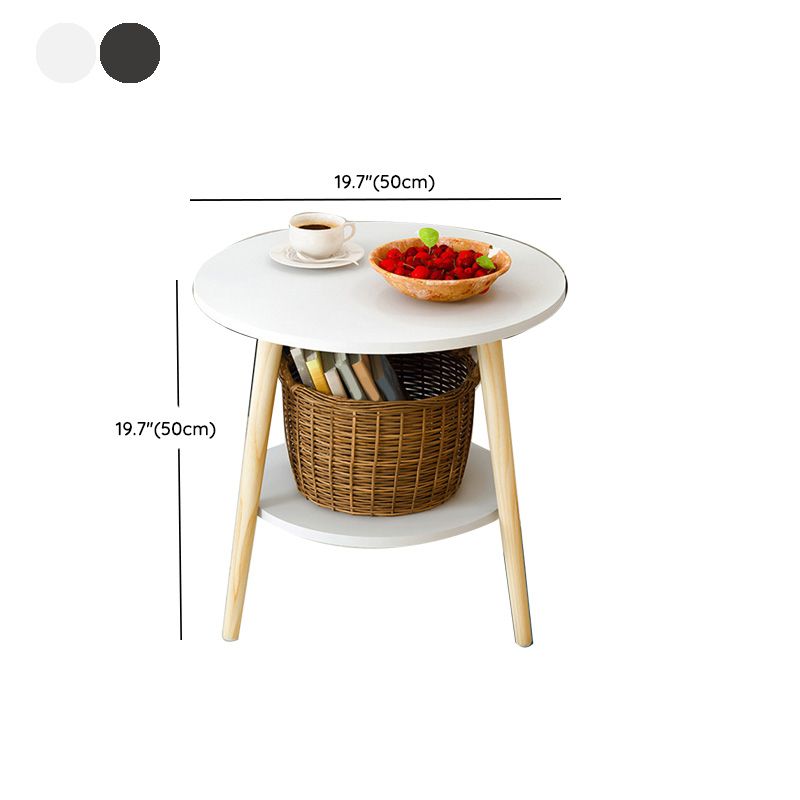 Contemporary Wooden Single Coffee Table 3 Legs Round Cocktail Table Clearhalo 'Coffee & Accent Tables' 'Coffee Tables' 'coffee_tables' 'furn' 'furn_coffee_tables' 'Furniture' 'Living Room Furniture' 1200x1200_20e69df4-927a-437d-a6c8-f51cfc385b5c