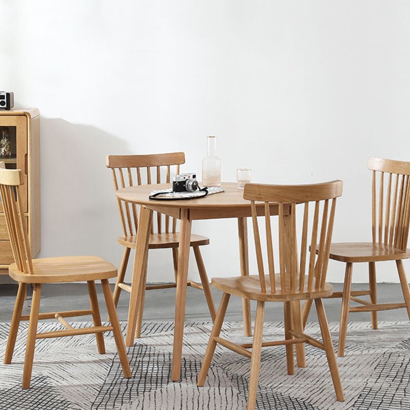 Modern Oak Wood Dining Set 1/2/3/5 stuks Bruine dinette set met stoelen