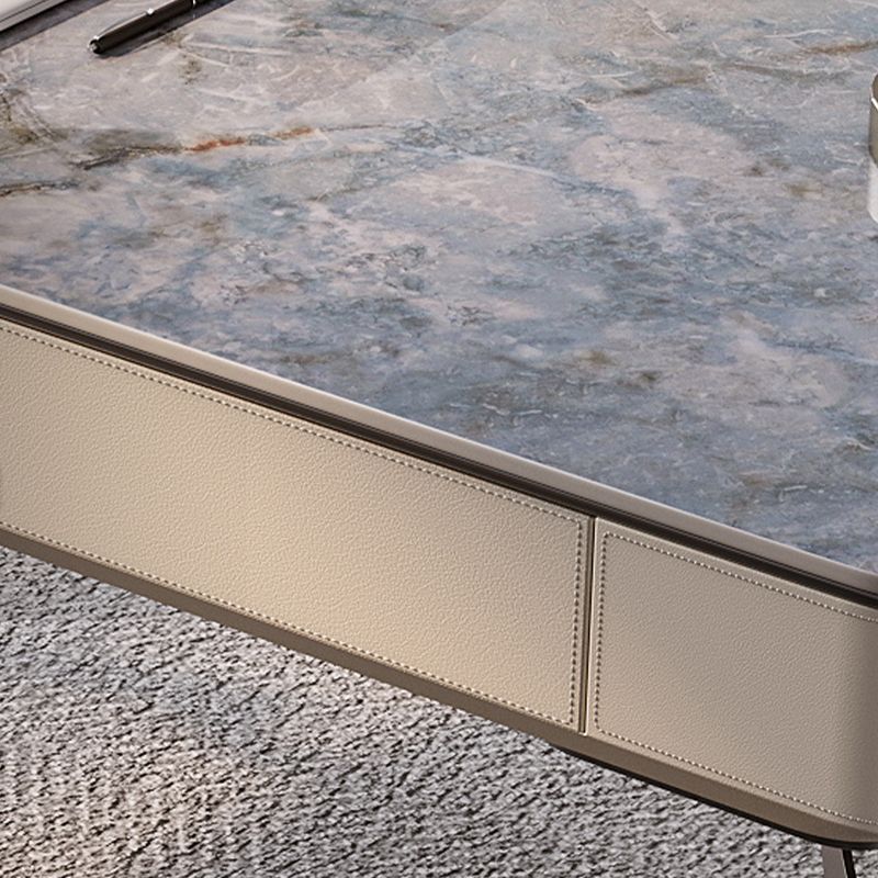 2 Drawers Task Desk Rectangular Shaped Office Desk in Grey for Office Clearhalo 'furn' 'furn_office_desk' 'Furniture' 'Office Desks' 'Office Furniture' 'office_desk' 1200x1200_20e72284-0805-4237-a83a-6d87e314eba0