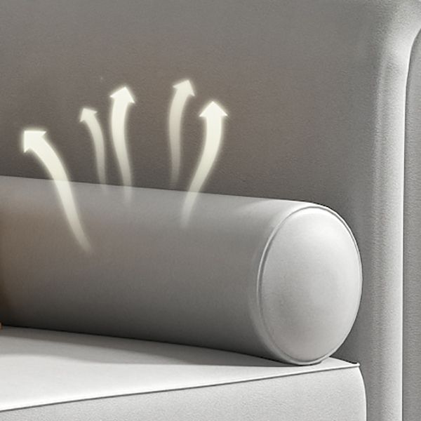 Skandinavischer Chaiselongue-Stuhl, einfarbig, Chaiselongue mit Kissen