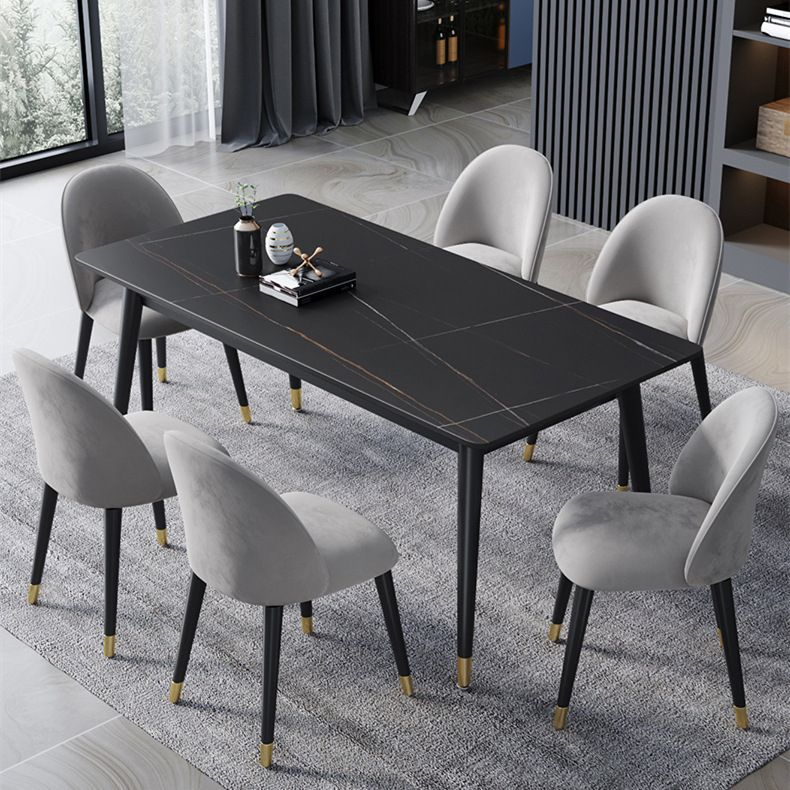 Contemporary Style Dining Site Table Stone Dining Table Rectangle for Dining Room Clearhalo ' dining_table' 'Dining Tables & Seating' 'Dining Tables' 'furn' 'furn_dining_table' 'Furniture' 'furniture_dining_table' 'Kitchen & Dining Furniture' 'kitchen&dining_furn' 'kitchen' 'kitchen_dining_table' 1200x1200_20e7a6ce-d85f-432c-8c4b-09238fdec372