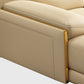 Genuine Leather Pillow Top Arm Sofa Cream Sectional with Removable Cushions Clearhalo 'furn' 'furn_sectionals' 'Furniture' 'furniture_sectionals' 'kitchen' 'kitchen_sectionals' 'Living Room Furniture' 'Sectionals' 1200x1200_20e94ac2-5f60-45e0-b68f-c91989fffdde