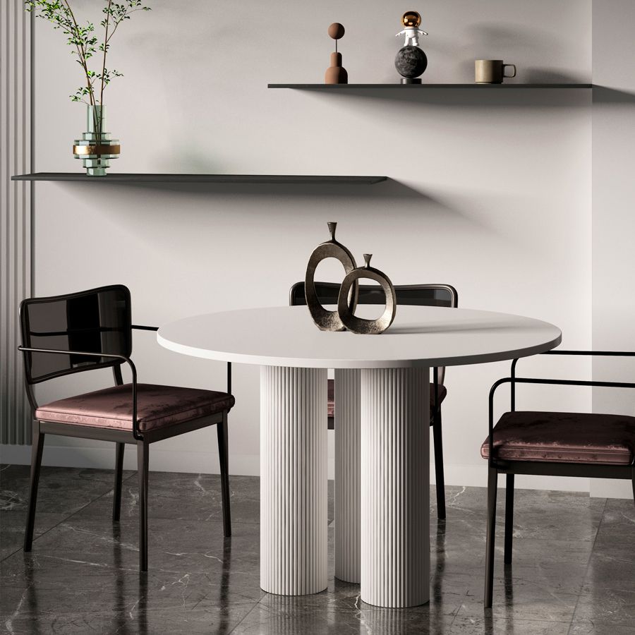 Modern Style Round Dining Table 3 Legs Dining Room Collection for Indoor Clearhalo ' dining_table' 'Dining Tables & Seating' 'Dining Tables' 'furn' 'furn_dining_table' 'Furniture' 'furniture_dining_table' 'Kitchen & Dining Furniture' 'kitchen&dining_furn' 'kitchen' 'kitchen_dining_table' 1200x1200_20eaa4e6-8da3-4a69-a88c-2e9bf934c424